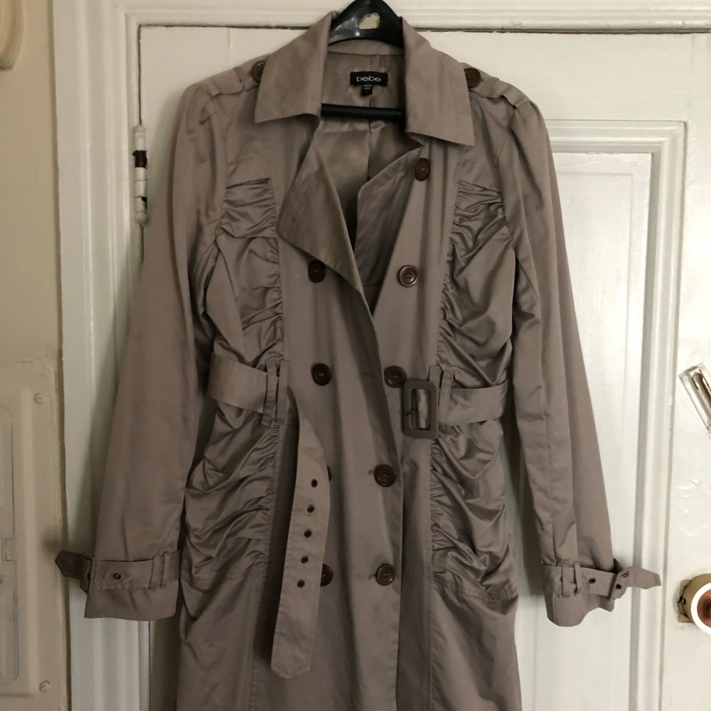 Tan Bebe Trench Coat size L